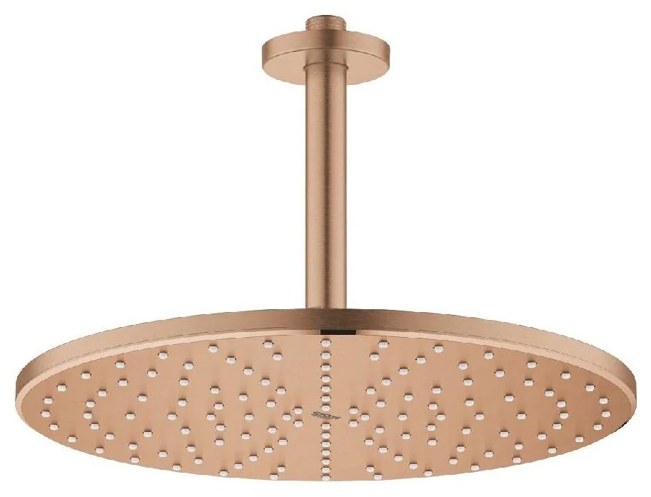 Grohe Rainshower cap de dus cu brat 31x31 cm rotund Brushed Warm Sunset 26560DL0