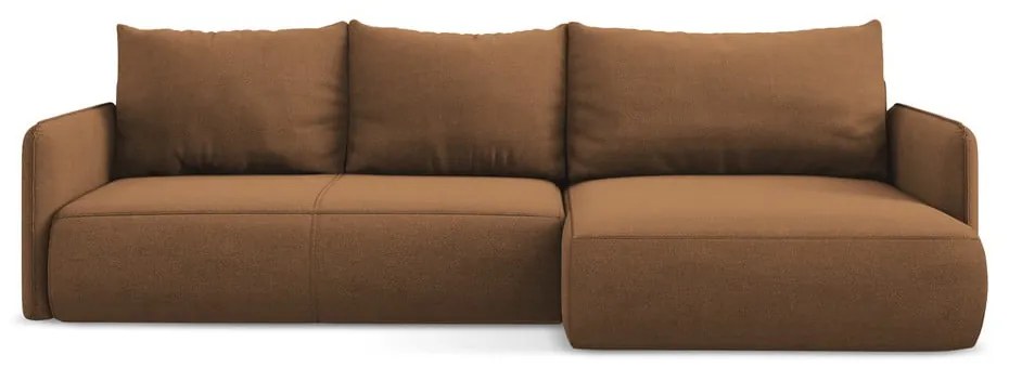 Colțar portocaliu extensibil/cu spațiu de depozitare (cu colț pe partea dreaptă) Nanea – Makamii