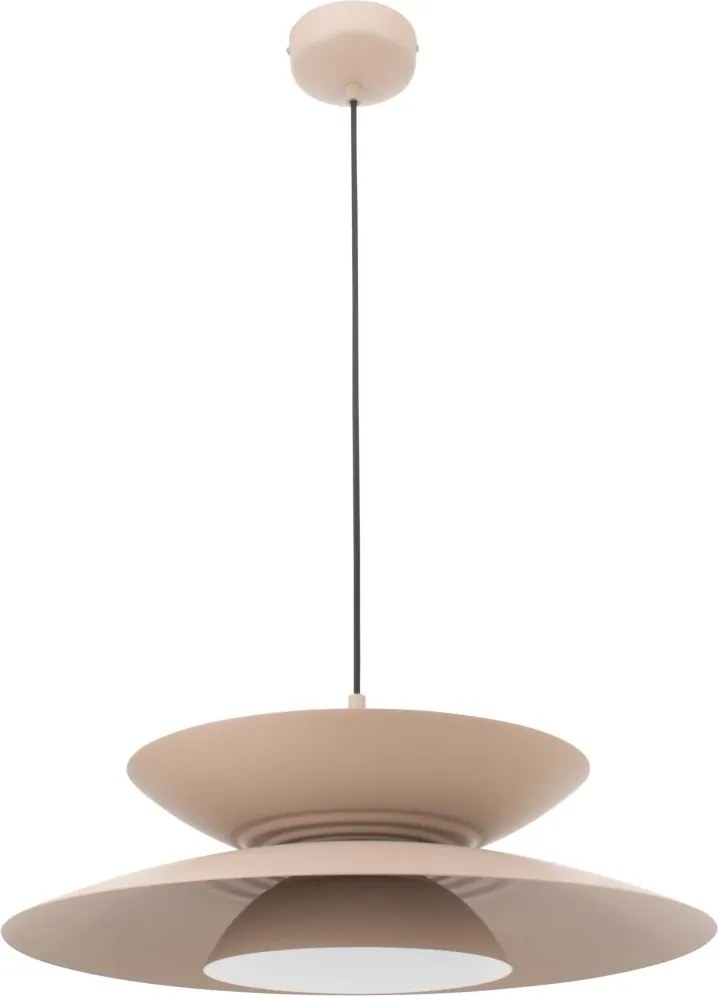Lustra LED suspendata metal bej Mayumi