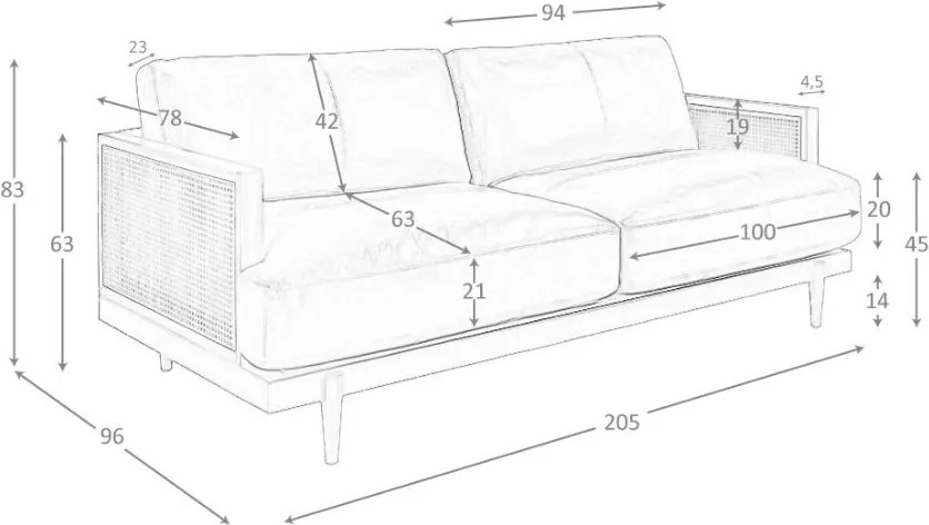 Canapea 3 locuri design elegant LUX Brown leather