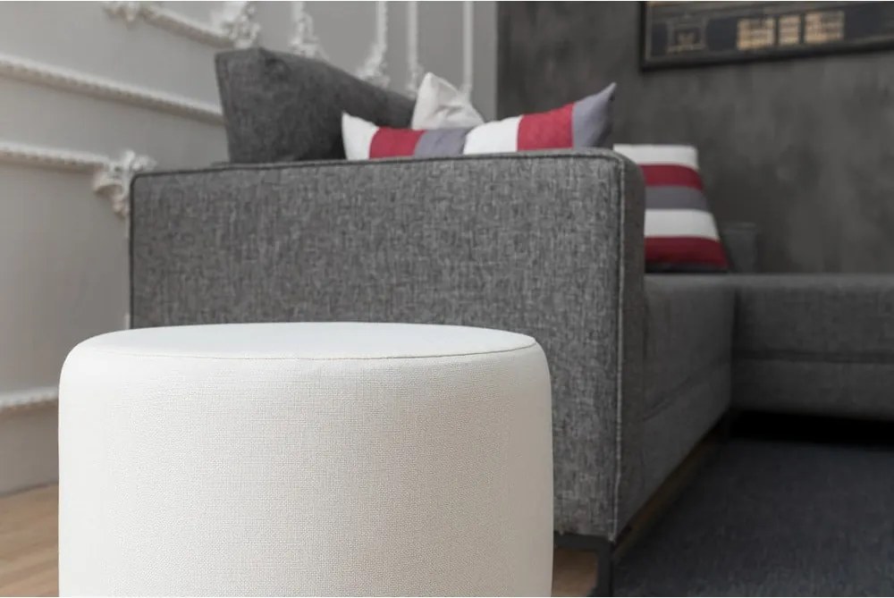 Taburet alb Silindir – Balcab Home