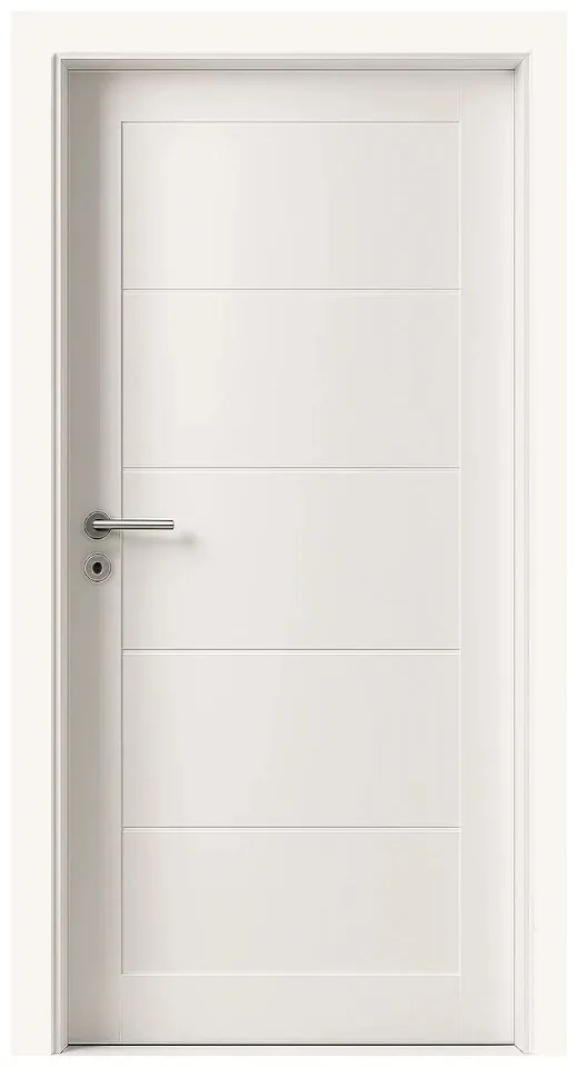 Usa Interior din MDF Novo Doors NDF01 LUX PREMIUM SOFT TOUCH, Cadru din Lemn Masiv, KIT COMPLET, Toc Reglabil de 10 CM INCLUS, Plinta pe Ambele Parti