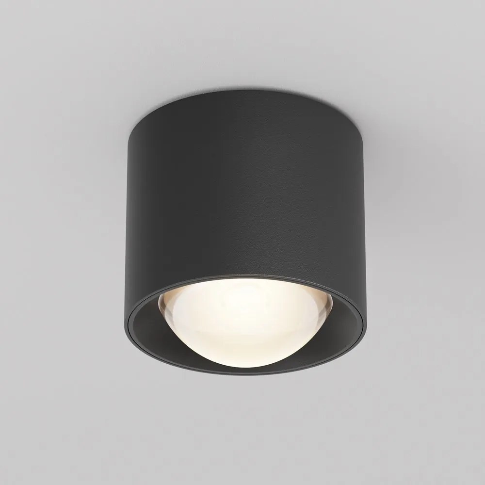 Spot aplicat LED Lens negru 3000K 15W