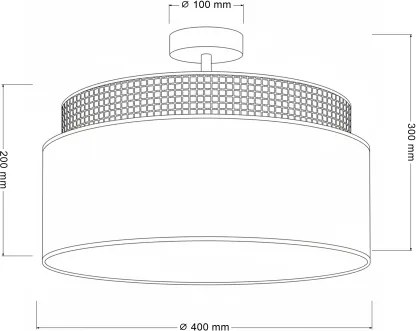 Brilagi - Lustră aplicată PADOVA 1xE27/60W/230V Ø 40 cm bej