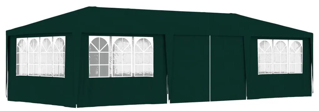 48540 vidaXL Cort de petrecere profesional pereți laterali verde 4x9m 90g/m²