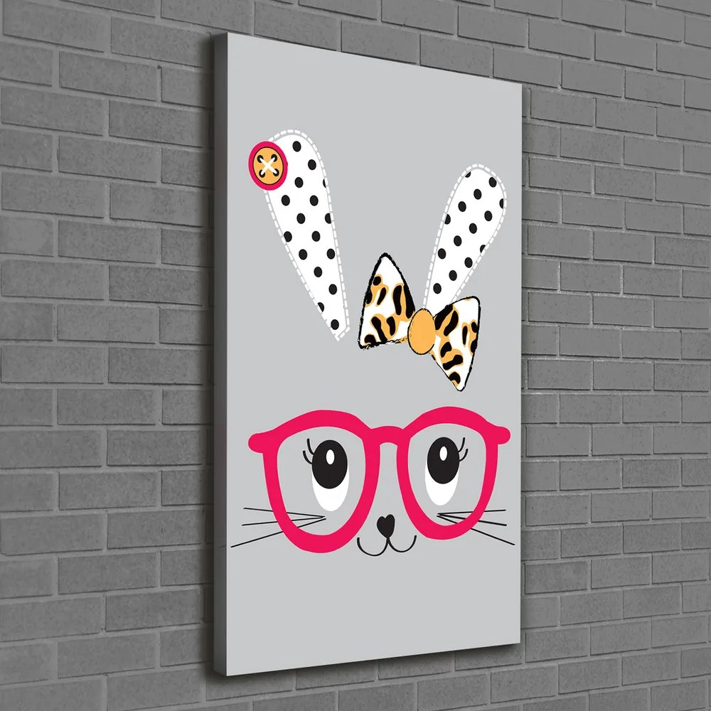 Tablou pe pânză canvas Iepure cu ochelari