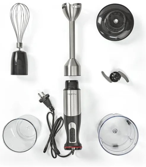Mixer vertical 4 în 1 Nedis KAHB400CAL 800W/230V oțel inoxidabil
