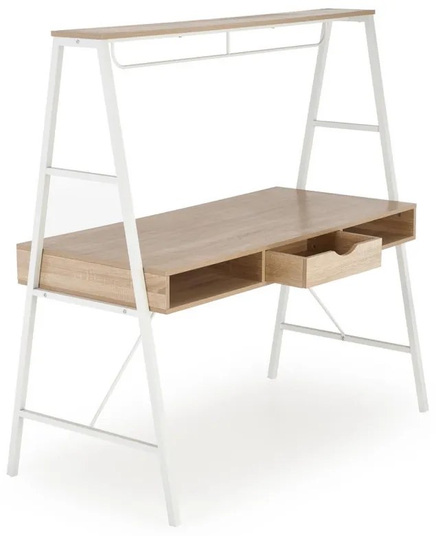 Masa de birou B48 stejar sonoma/alb L139 cm