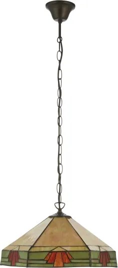 Endon 111989 - Lustră cu lanț Tiffany NEVADA 3xE27/10W/230V Ø 40 cm