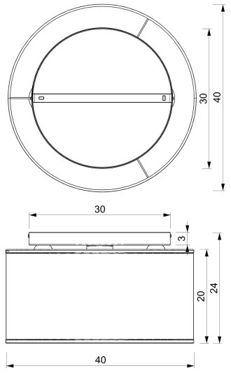 Lustră aplicată RATTAN 3xE27/60W/230V ratan