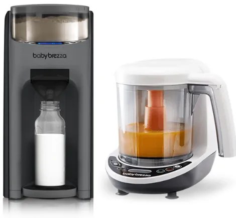 Pachet Bebe Start - Espressor lapte Formula Pro Advanced Charcoal + Robot One Step Baby Food Maker Baby Brezza