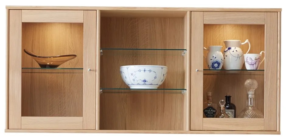 Vitrină suspendată cu iluminare cu aspect de stejar 133x61 cm Mistral - Hammel Furniture