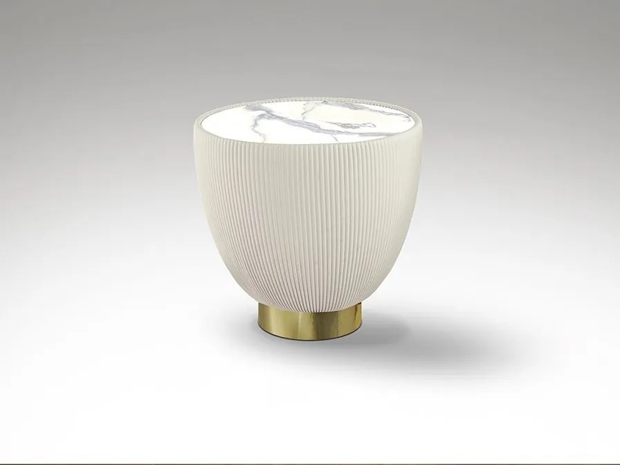 Masuta laterala design modern Candy alb/alama 47cm