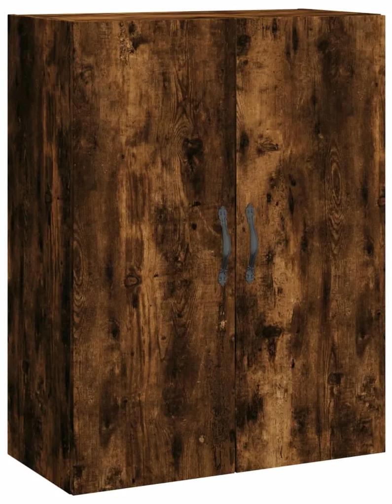 834983 vidaXL Dulap pe perete, stejar afumat, 69,5x34x90 cm, lemn prelucrat