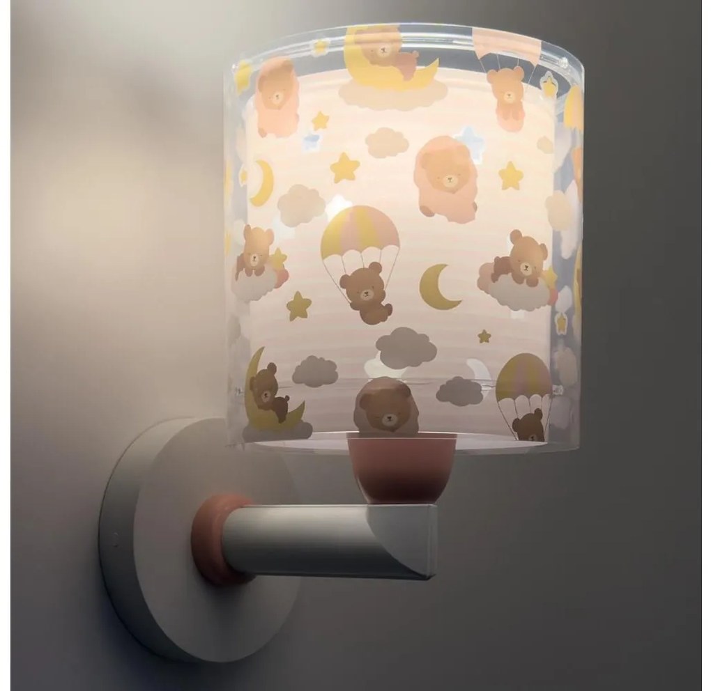 Dalber 41579S - Aplică de perete pentru copii BABY TEDDY, 1xE27/15W/230V, roz