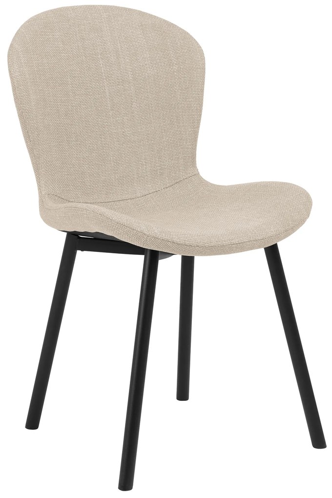 MAZZONI EXPORT FIORA Bej (material Basel 24) - SCAUN MODERN TAPIȚAT PENTRU SALON/SUFRAGERIE LOFT