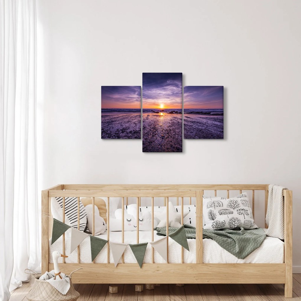 Tabloul cu plaja - apus de soare (90x60 cm)