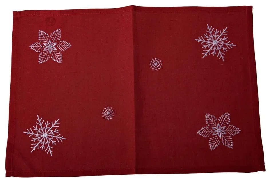 Suport pentru farfurii din material textil 33x48 cm cu model de Crăciun Crystalline – Dakls