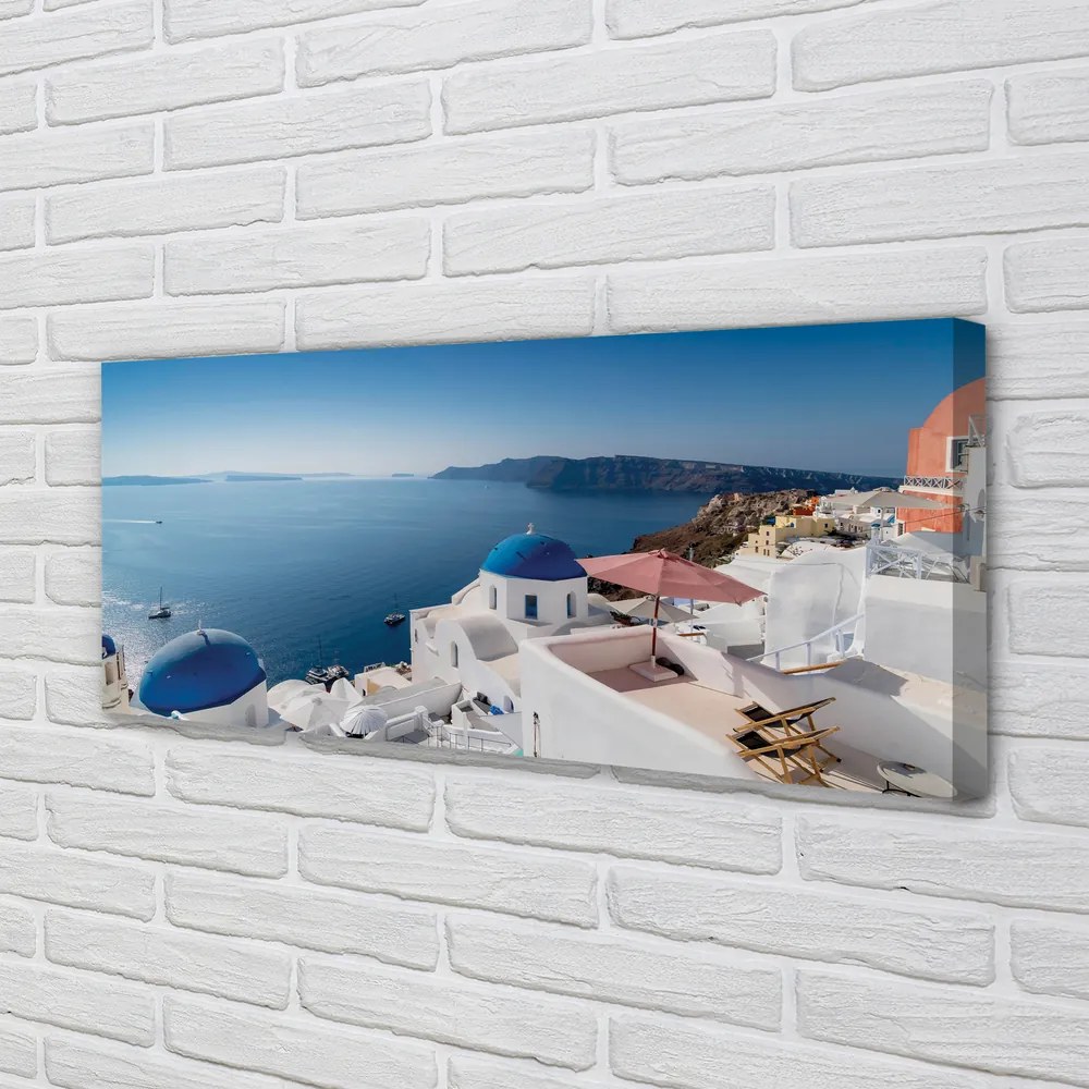 Tablouri canvas Grecia panorama mare a clădirilor