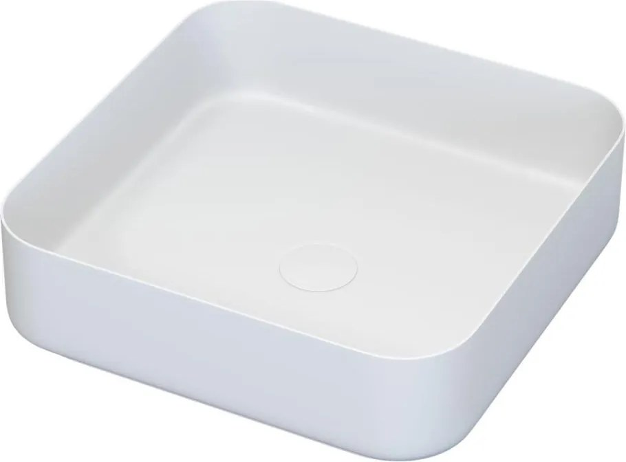 Lavoar LJORDAL pentru blat 40 x 40 cm, oțel/alb