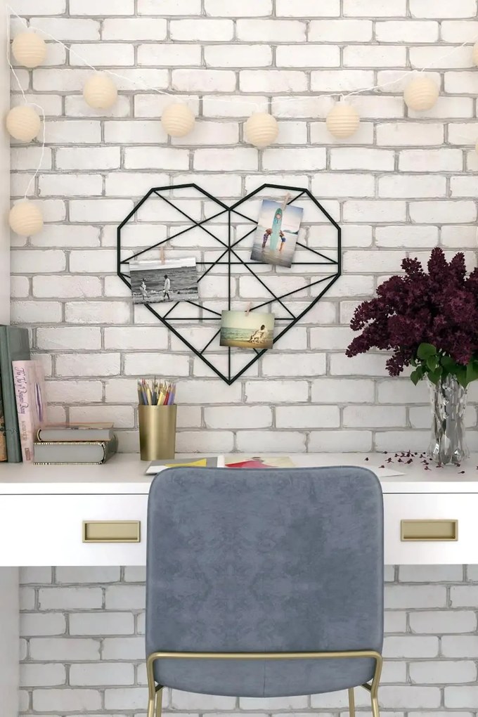 Panou foto metal, Love Homs, 50 x 45 cm, negru