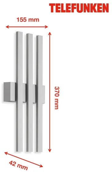 Aplică LED de exterior Telefunken 313304TF 3xLED/4W/230V IP44