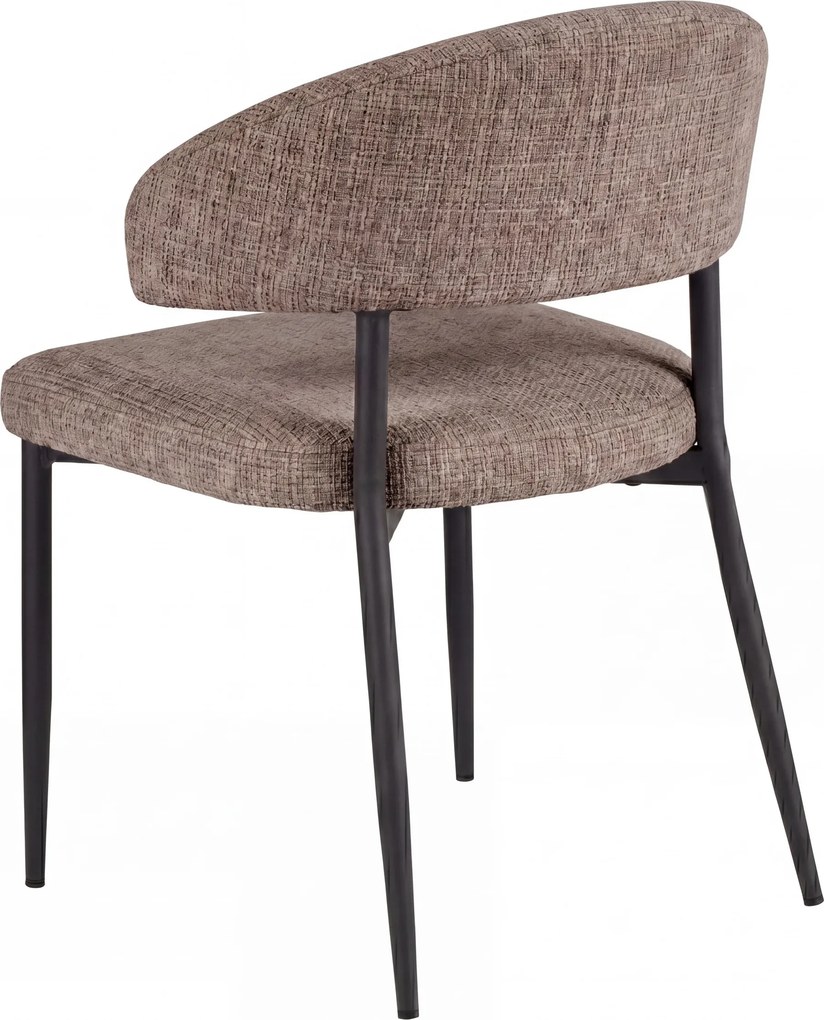 MAZZONI EXPORT IRIS Maro Stins (țesătură Juto 24) / picioare negre - SCAUN MODERN TAPIȚAT PENTRU SALON/SUFRAGERIE LOFT
