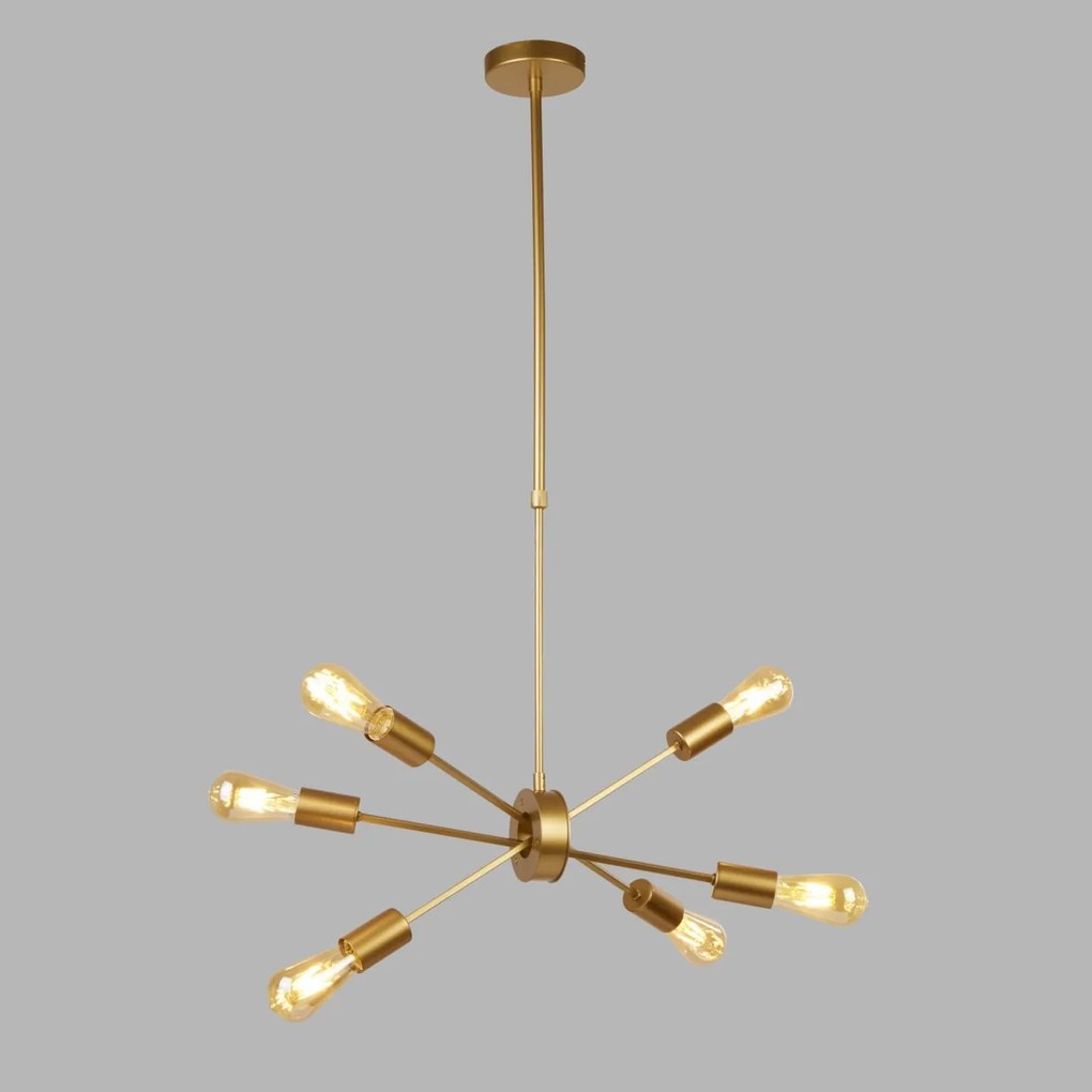 Lustra moderna design minimalist Alpha 6L 2906-6GO SRT