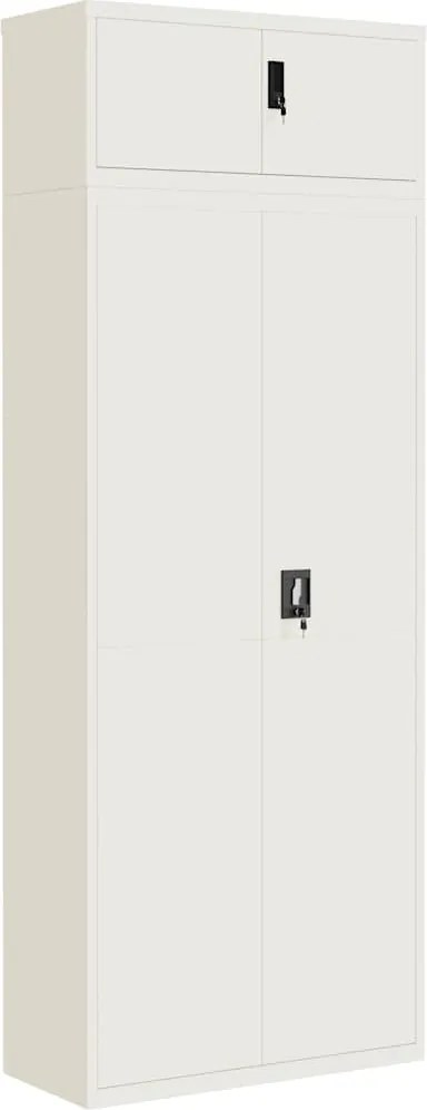 vidaXL Fișet, alb, 90x40x240 cm, oțel