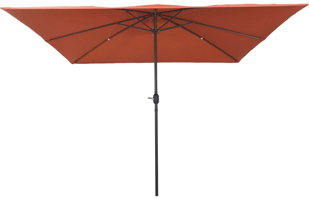 vidaXL Umbrelă de grădină pătrată, 295x245 cm, cărămiziu
