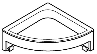 GROHE 411062430 - Poliță de colț pentru duș ESSENTIALS 250 × 250 mm, neagră