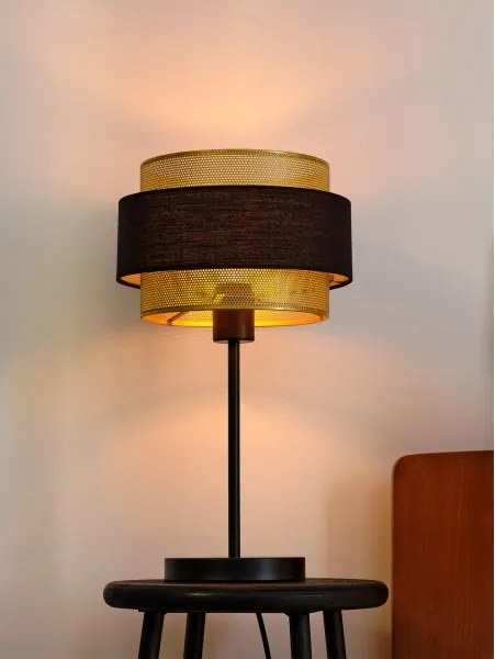 Osram - Lampă de masă DECOR HORNET 1xE27/10W/230V negru/auriu