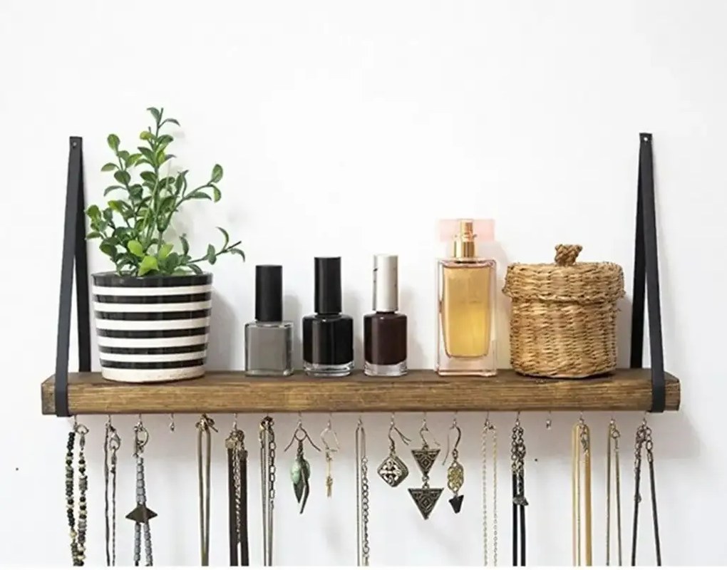 Raft de perete lemn,seria wood Homs 50 x 9 cm,700008