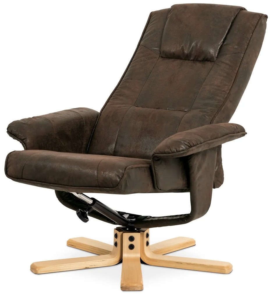 Scaun reglabil cu suport pentru picioare VintageBR3, maro