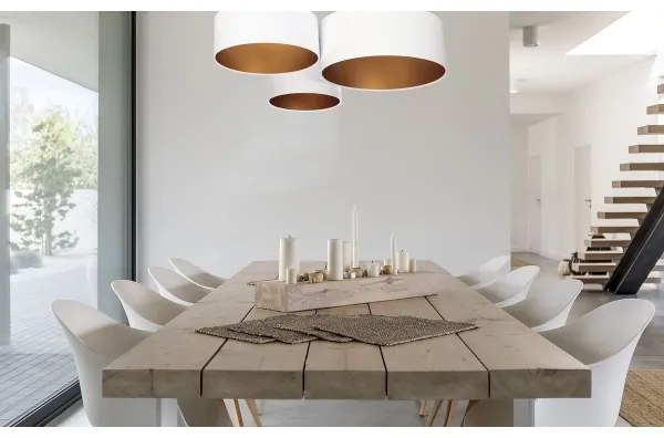 Plafonieră SPACE 3xE27/60W/230V alb/auriu