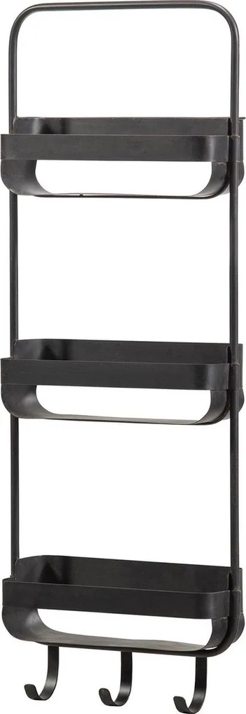 Polita metalica pentru baie RAKKA 82x31 cm, neagra