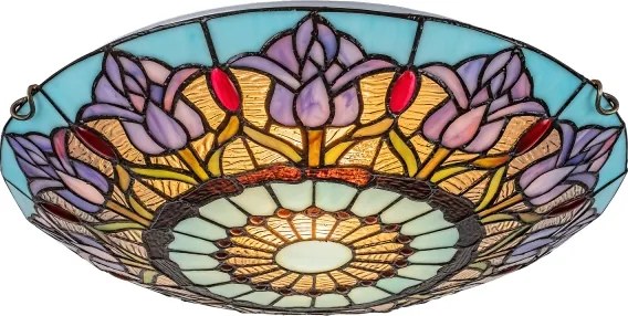 Brilagi - Plafonieră Tiffany cu vitralii LORAS 2xE27/60W/230V