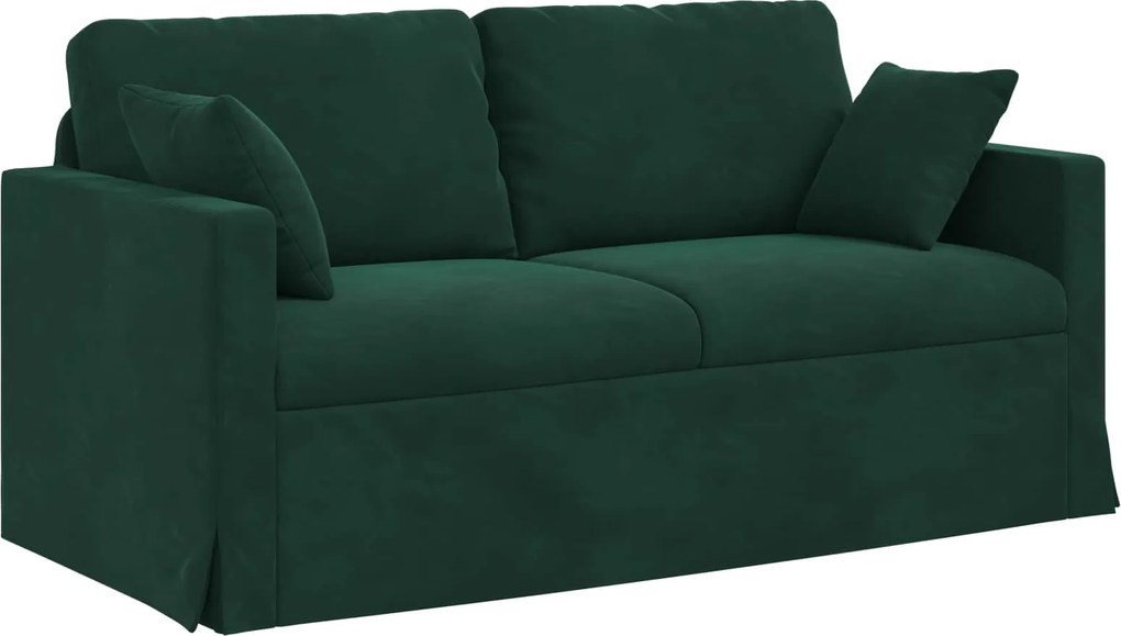 vidaXL Canapea Verde închis 158 x 78 x 80 cm Catifea