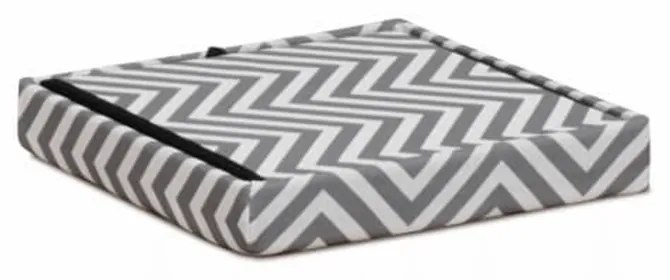 Taburet, material textil gri/alb, GAZMEND