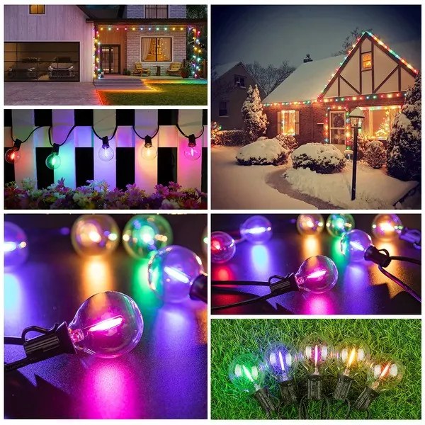 Lanț luminos colorat cu becuri LED - YARDBULBS