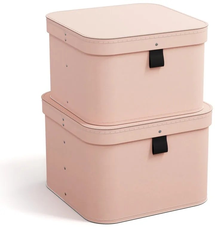 Cutii de depozitare 2 buc. din carton cu capac Ludvig – Bigso Box of Sweden