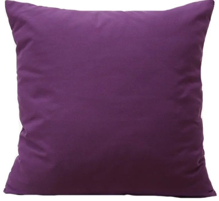 Față de pernă singură culoare în violet 40x40 cm