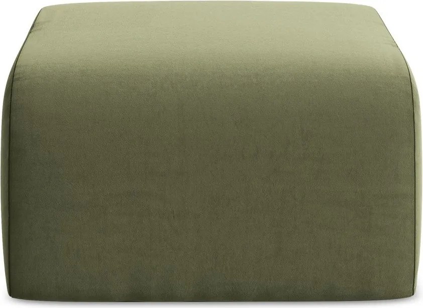 Taburet verde cu tapițerie din catifea Lani – Makamii