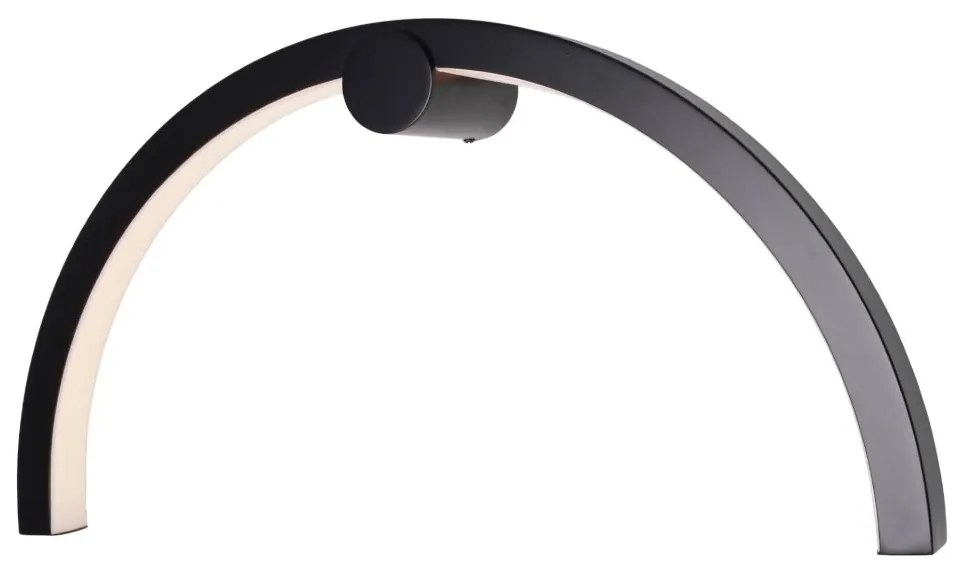Aplica de perete lumina ambientala LED IP44 TRIO ARC negru mat