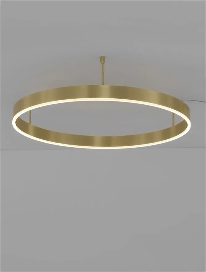 Lustra/Plafoniera LED dimabila design circular MOTIF bronz 80cm