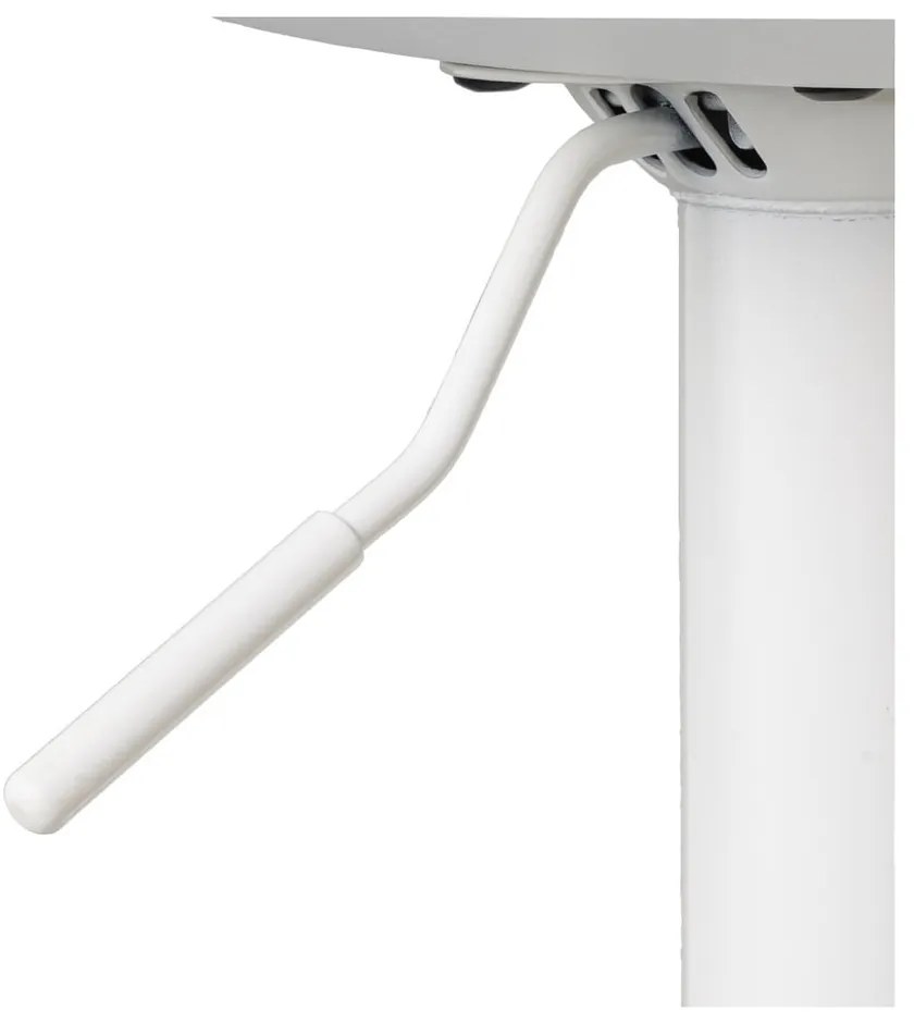 Scaune de bar albe cu înălțime ajustabilă 2 buc. din imitație de piele (înălțime șezut 56,5 cm) – Casa Selección