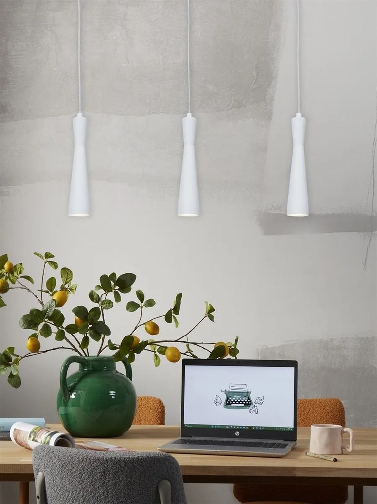 Pendul metal design modern Bordeaux alb