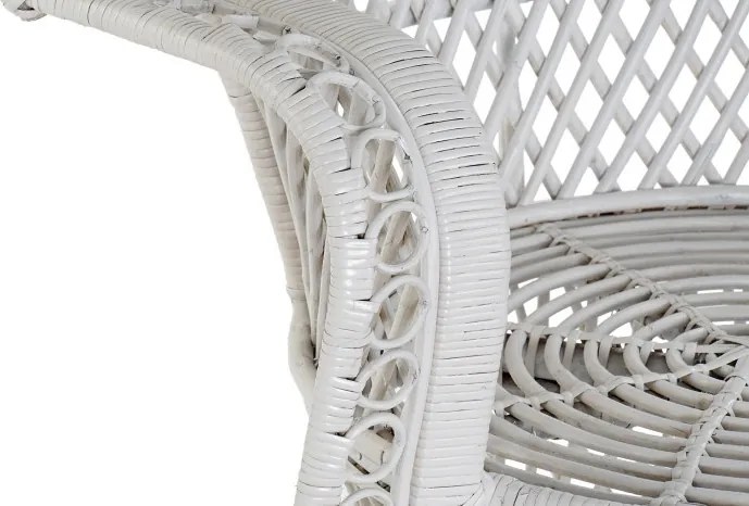 Fotoliu de exterior, alb, din rattan, Arvella
