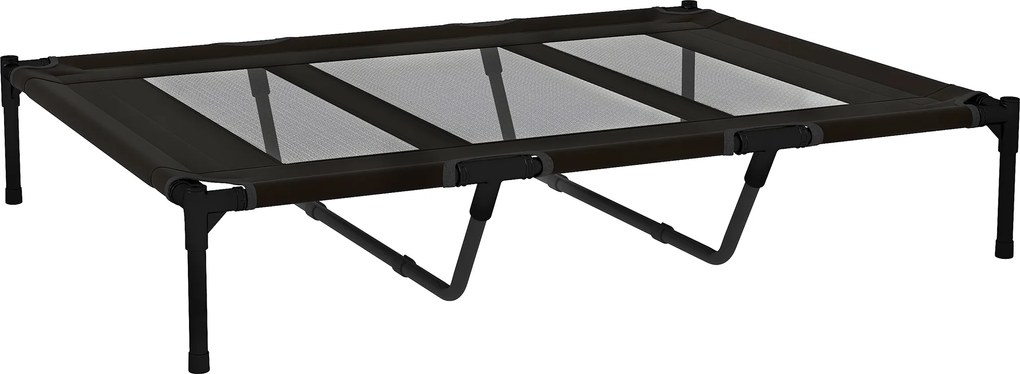 PawHut Pat Înălțat pentru Câini de Talie Mare cu Zonă Respirabilă și Geantă 122x92x23 cm Negru | Aosom Romania