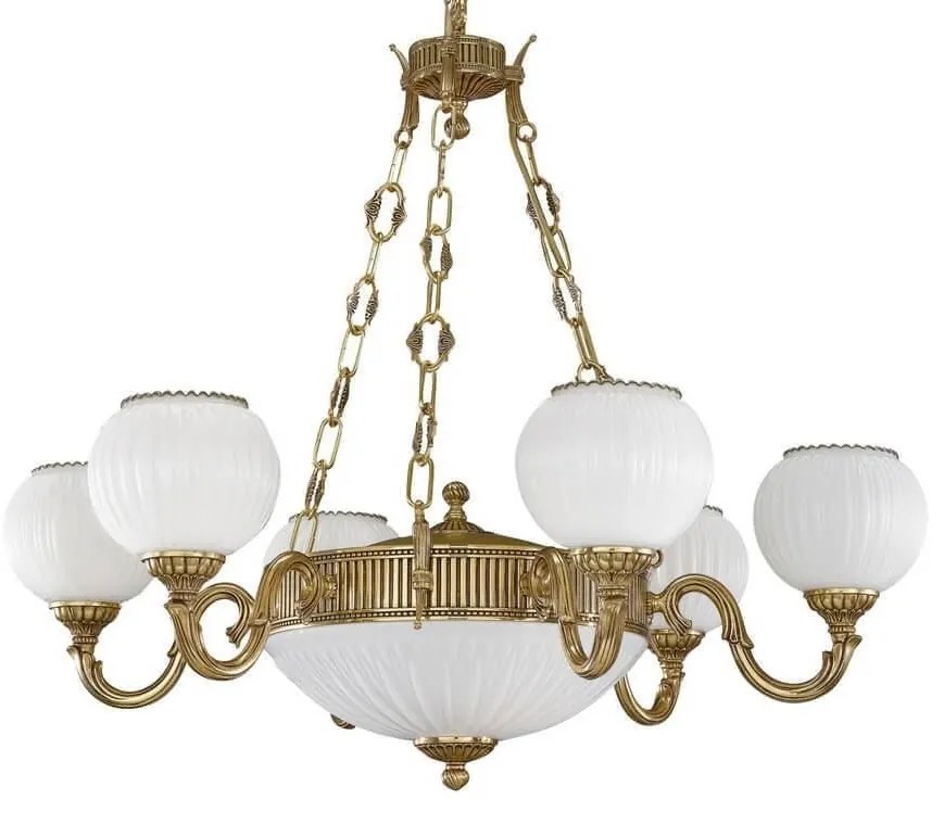 Candelabru clasic din alama 6+2 design italian 9350